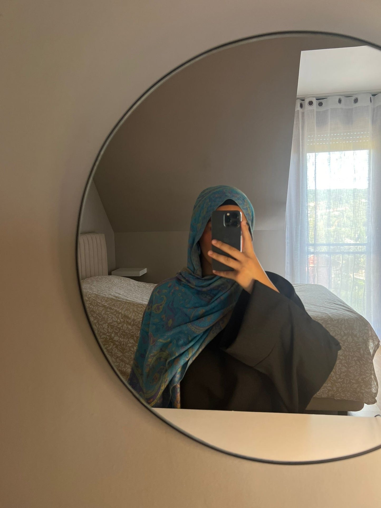 Pashmina bleu élégant