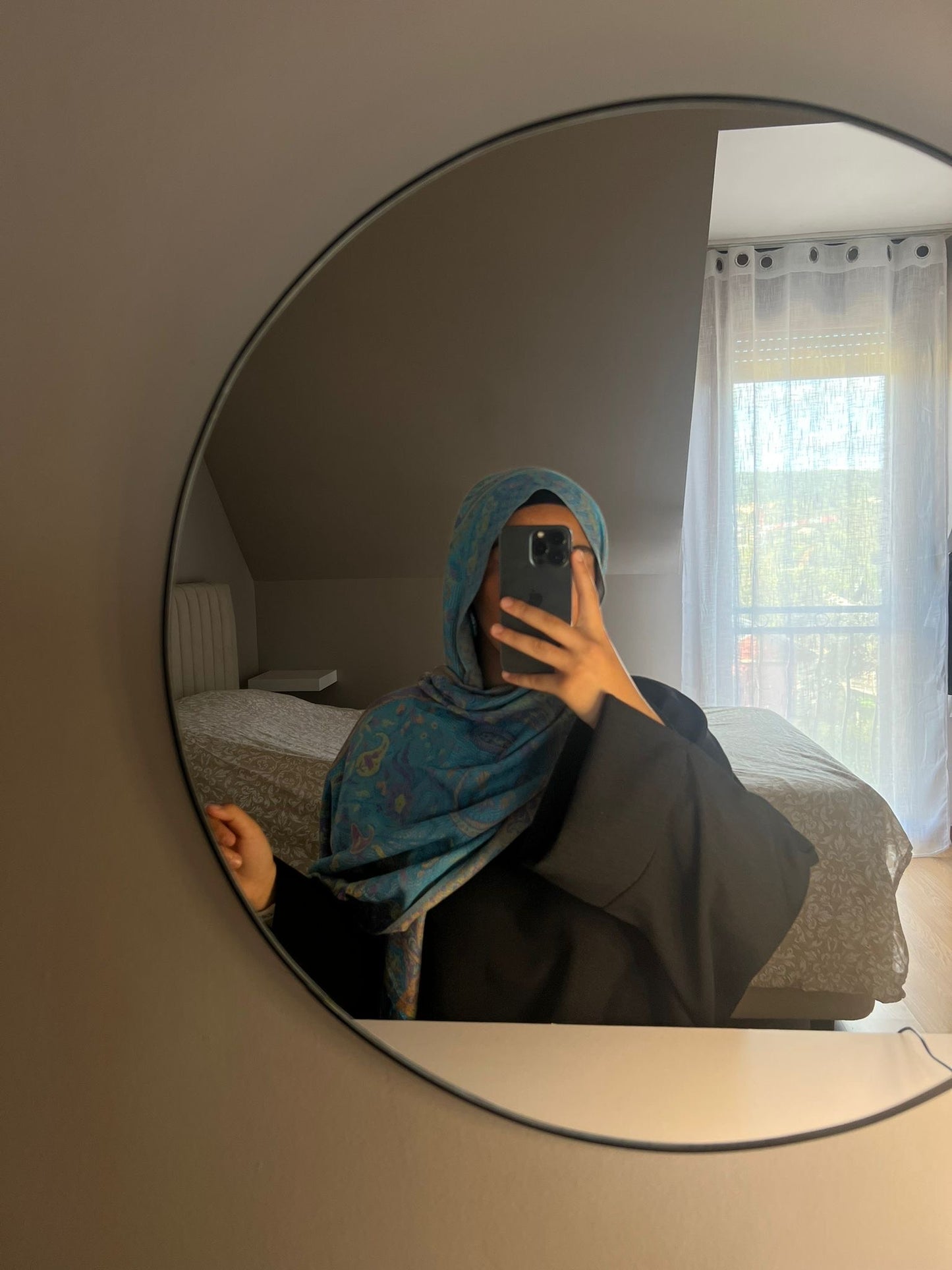 Pashmina bleu élégant