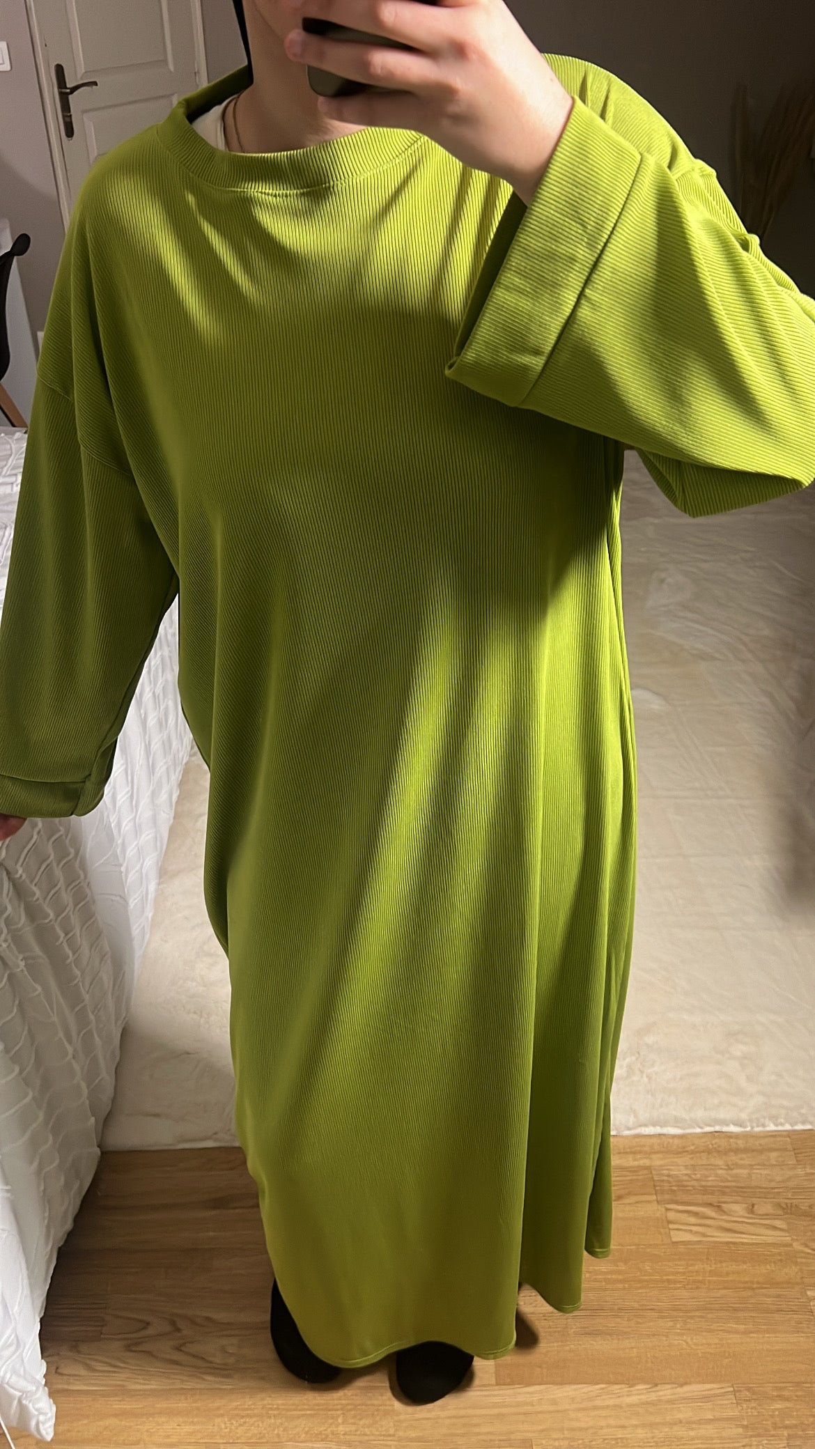 Robe Longue Oversize - Vert Pomme